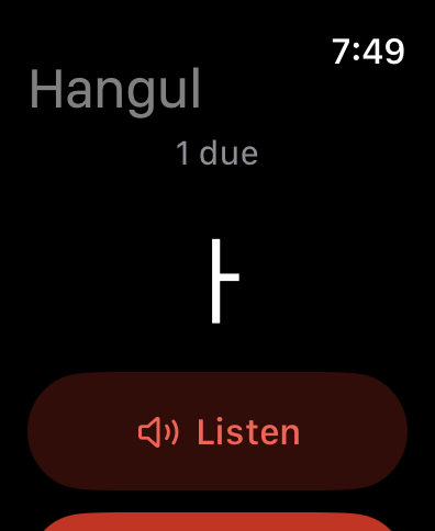 Danki Korean Apple Watch Hangul review card